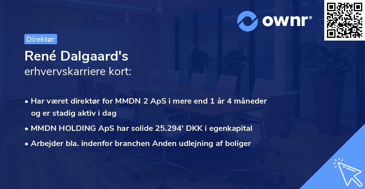 René Dalgaard's erhvervskarriere kort