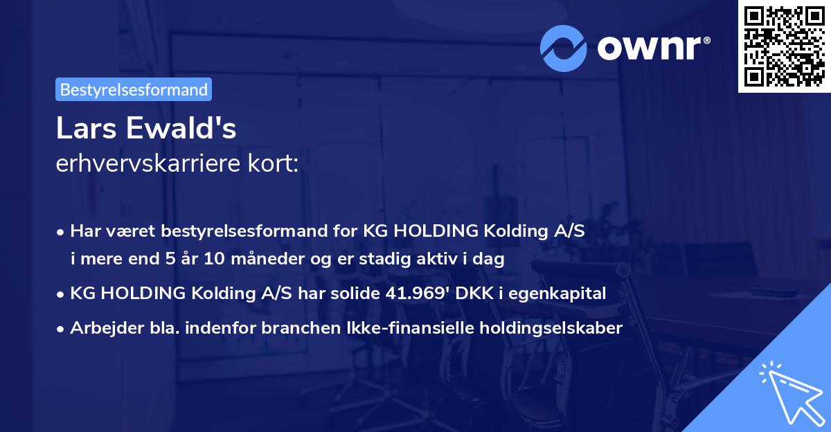 Lars Ewald's erhvervskarriere kort