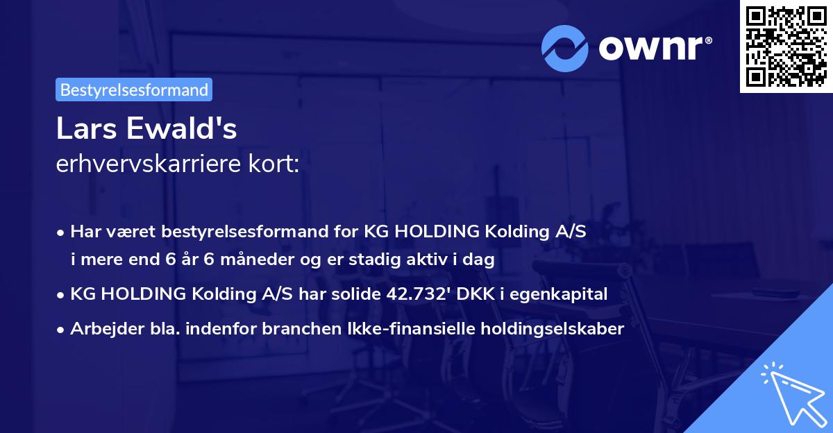 Lars Ewald's erhvervskarriere kort