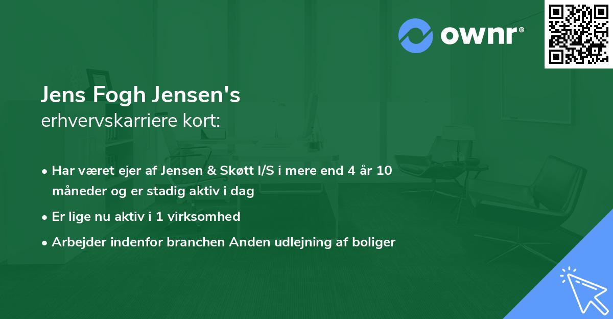Jens Fogh Jensen's erhvervskarriere kort