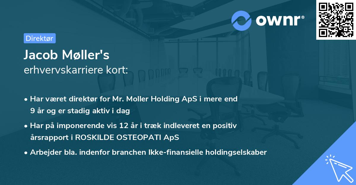 Jacob Møller's erhvervskarriere kort