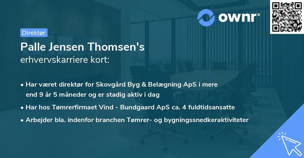 Palle Jensen Thomsen's erhvervskarriere kort
