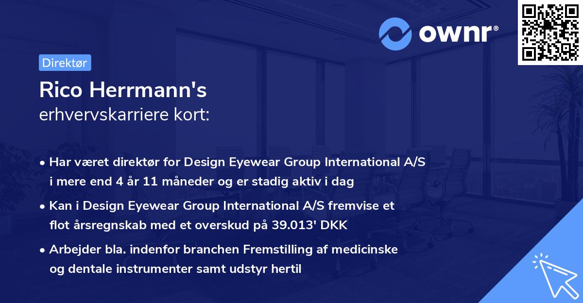 Rico Herrmann's erhvervskarriere kort