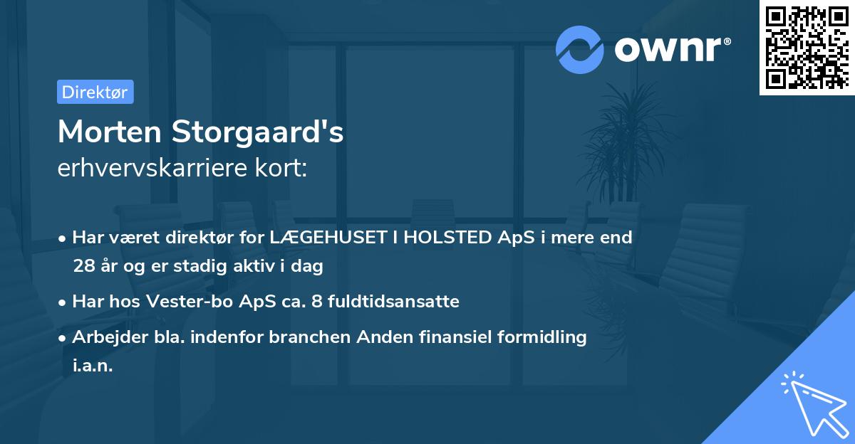 Morten Storgaard's erhvervskarriere kort