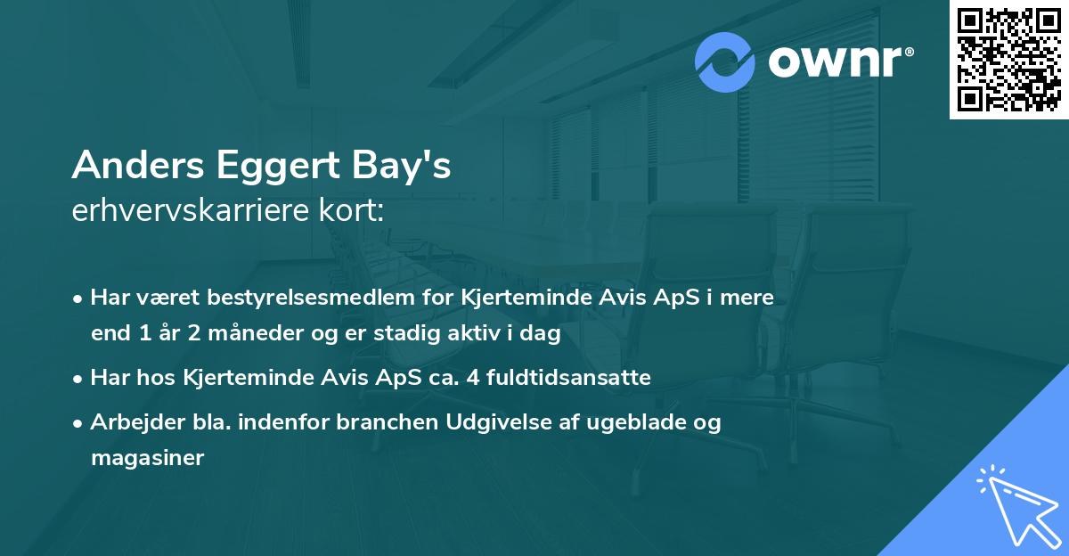 Anders Eggert Bay's erhvervskarriere kort
