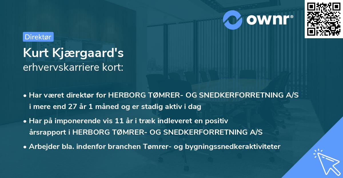 Kurt Kjærgaard's erhvervskarriere kort
