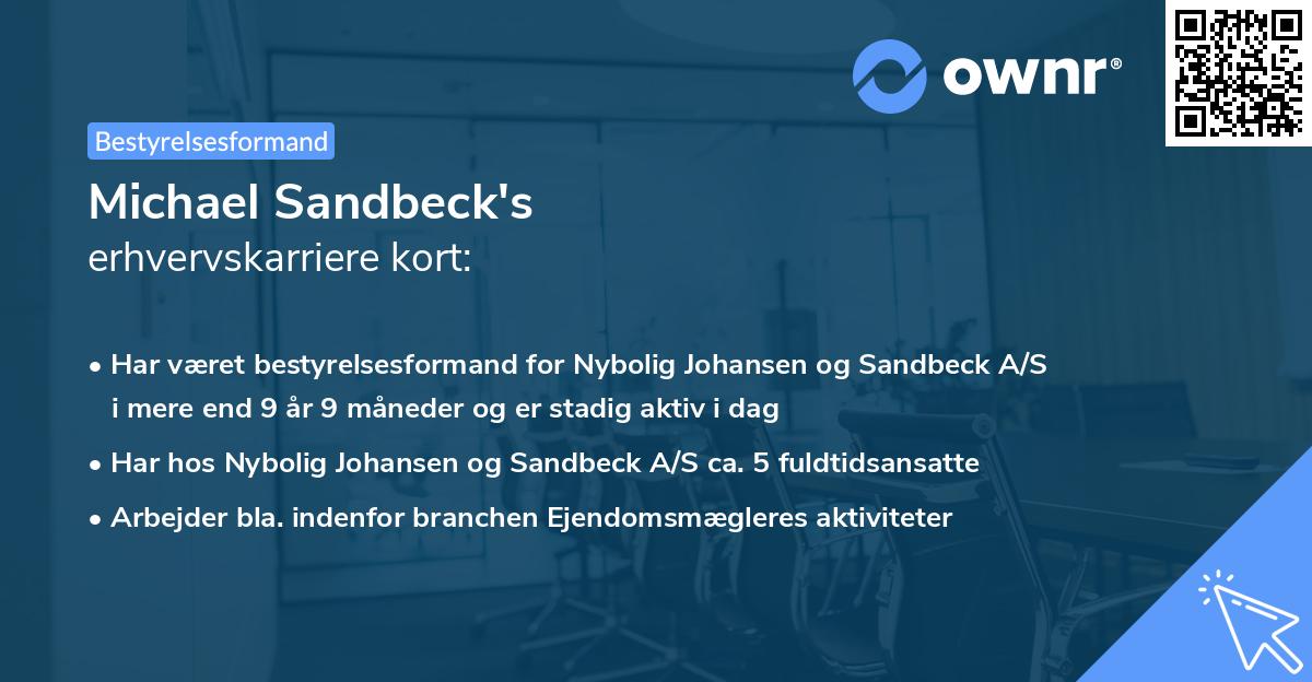Michael Sandbeck's erhvervskarriere kort