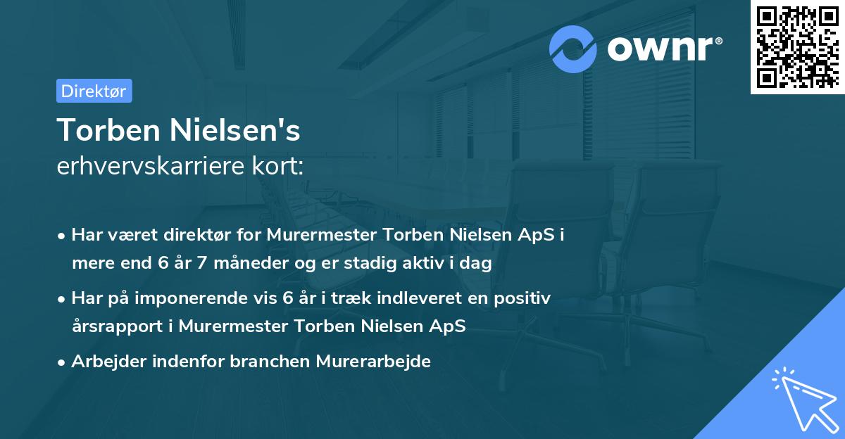 Torben Nielsen's erhvervskarriere kort