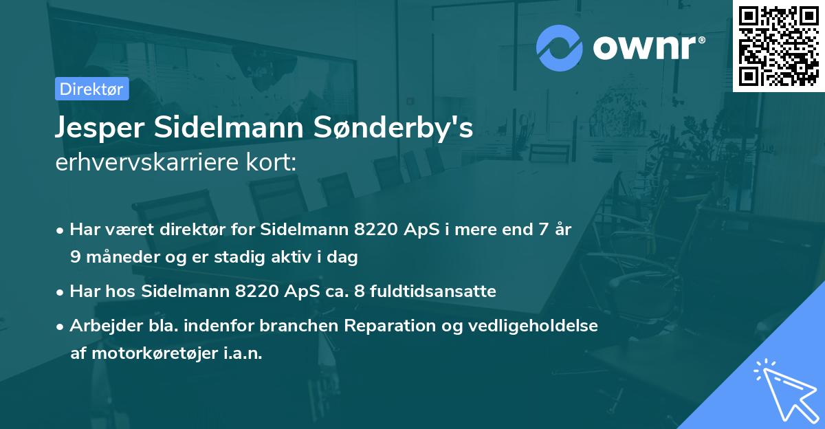 Jesper Sidelmann Sønderby's erhvervskarriere kort