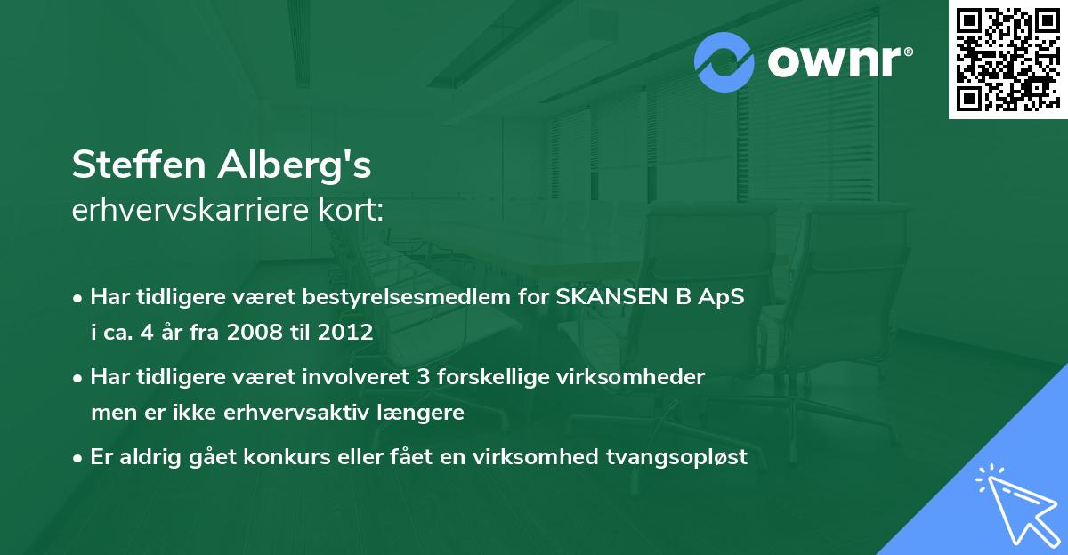 Steffen Alberg's erhvervskarriere kort