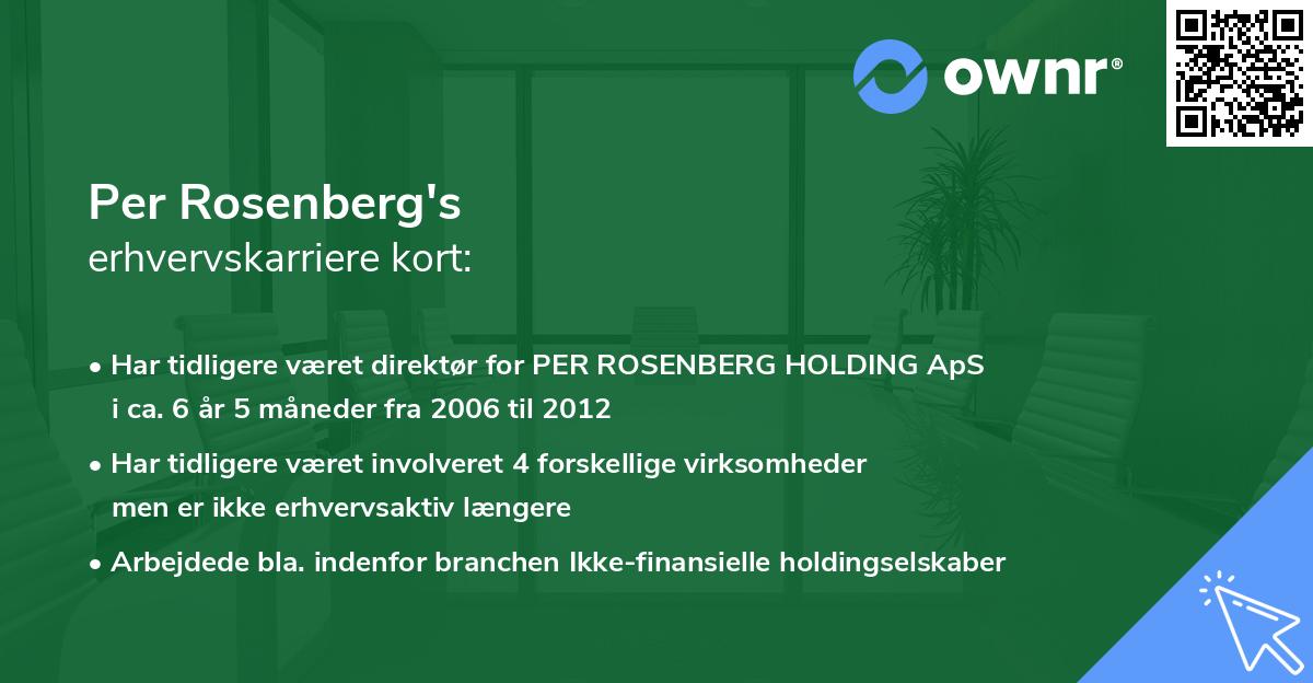 Per Rosenberg har 0 erhvervsroller » Er bosat i Adsbøl ownr®