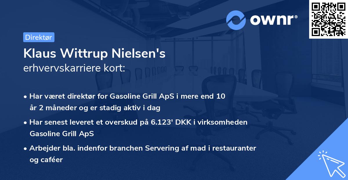 Klaus Wittrup Nielsen's erhvervskarriere kort