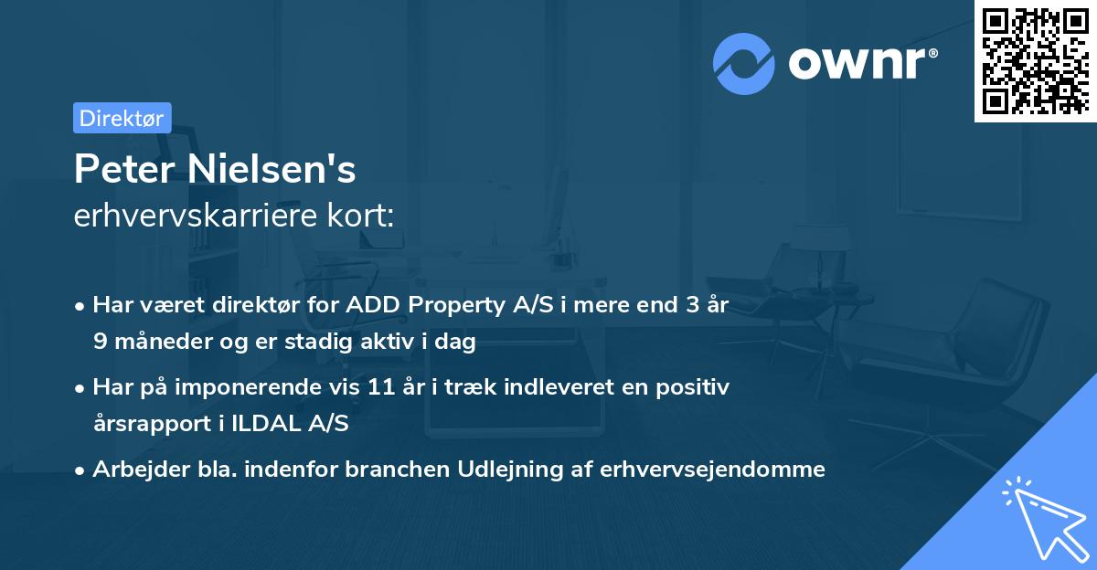 Peter Nielsen's erhvervskarriere kort