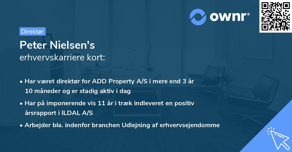 Peter Nielsen's erhvervskarriere kort
