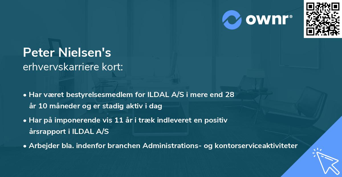 Peter Nielsen's erhvervskarriere kort