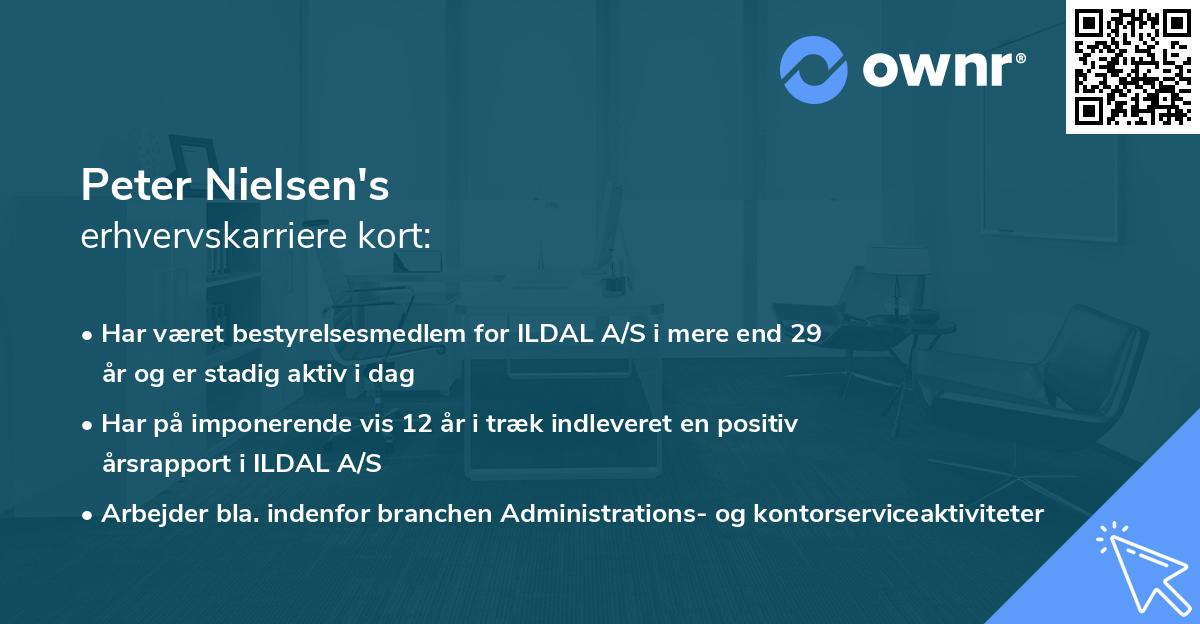 Peter Nielsen's erhvervskarriere kort