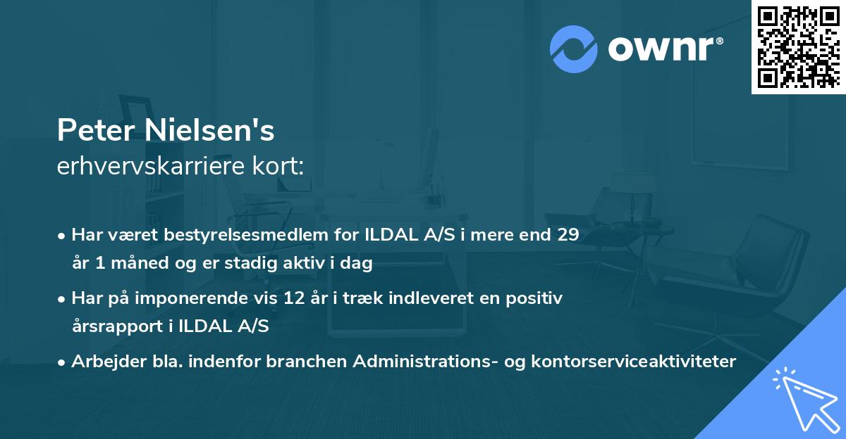 Peter Nielsen's erhvervskarriere kort
