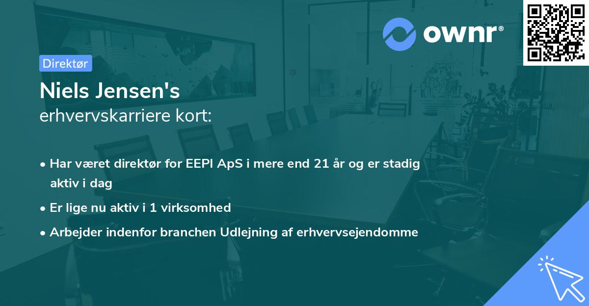 Niels Jensen's erhvervskarriere kort