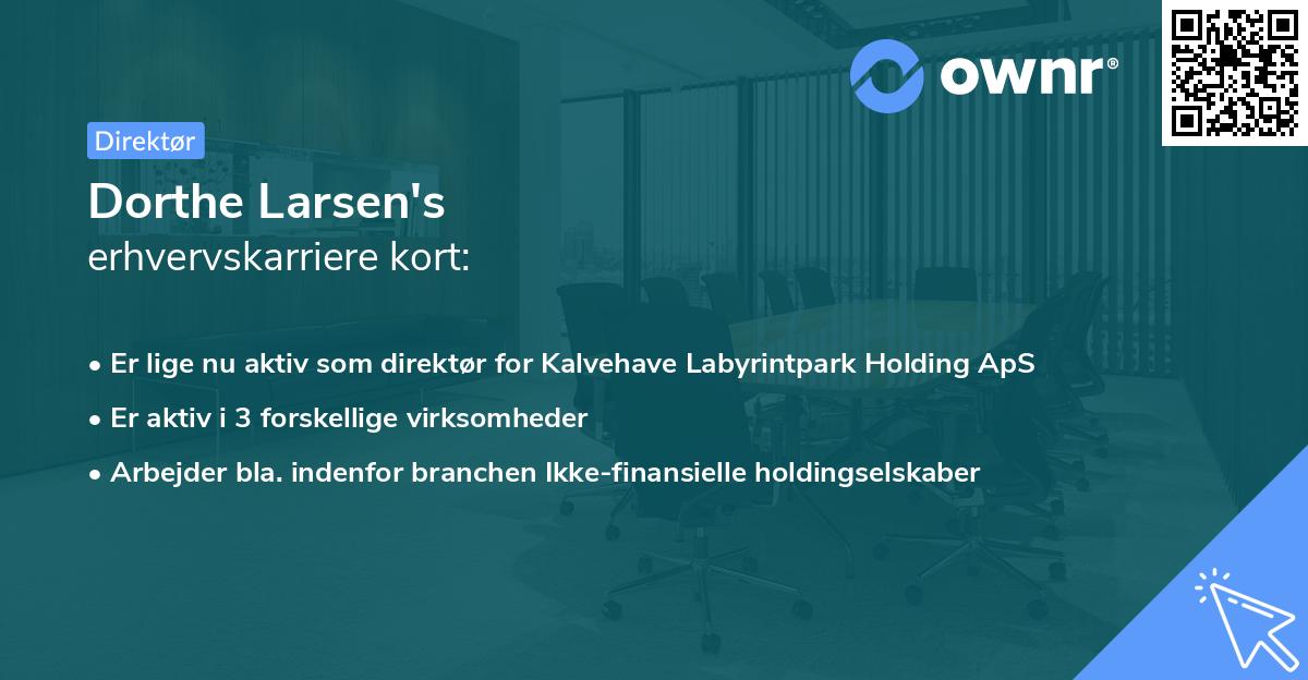 Dorthe Larsen's erhvervskarriere kort