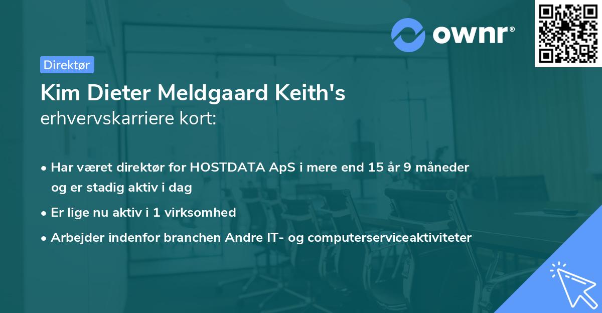 Kim Dieter Meldgaard Keith's erhvervskarriere kort