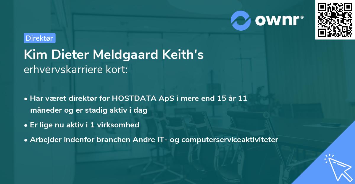 Kim Dieter Meldgaard Keith's erhvervskarriere kort