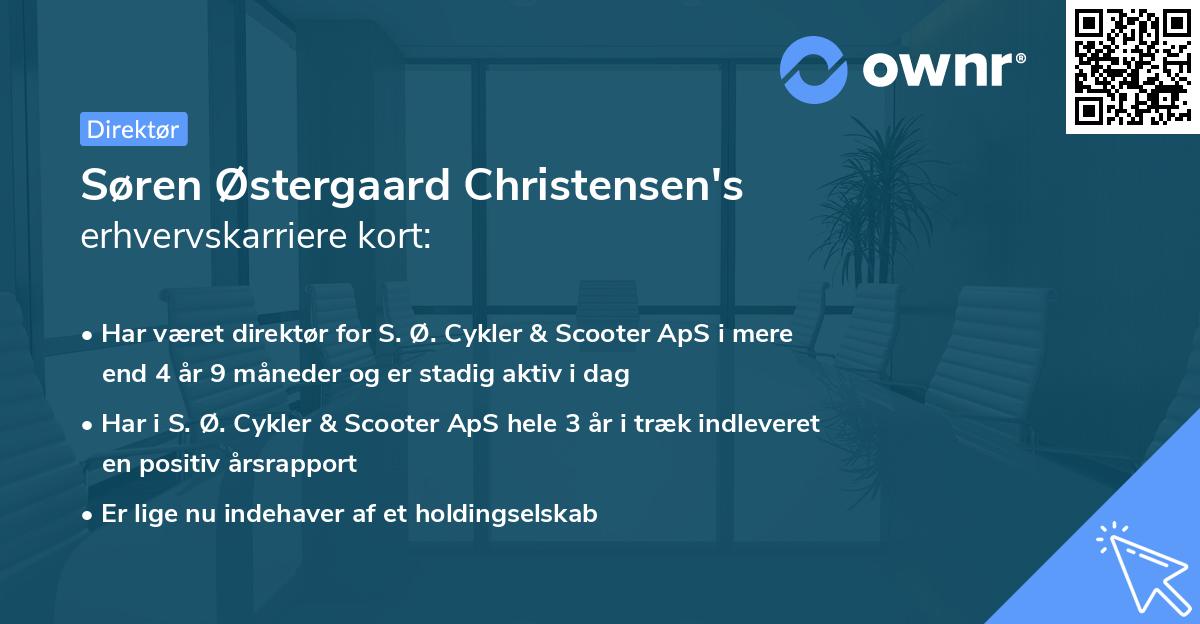 Søren Østergaard Christensen's erhvervskarriere kort