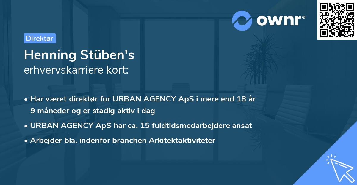 Henning Stüben's erhvervskarriere kort