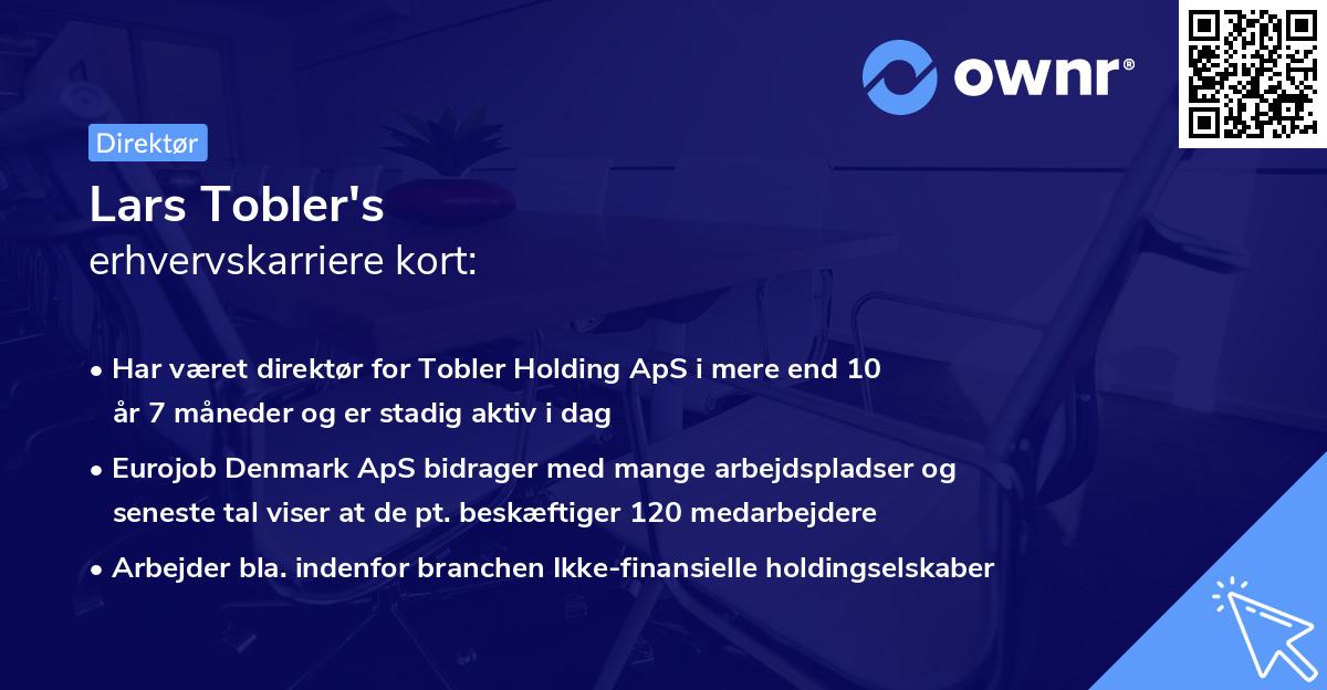 Lars Tobler's erhvervskarriere kort