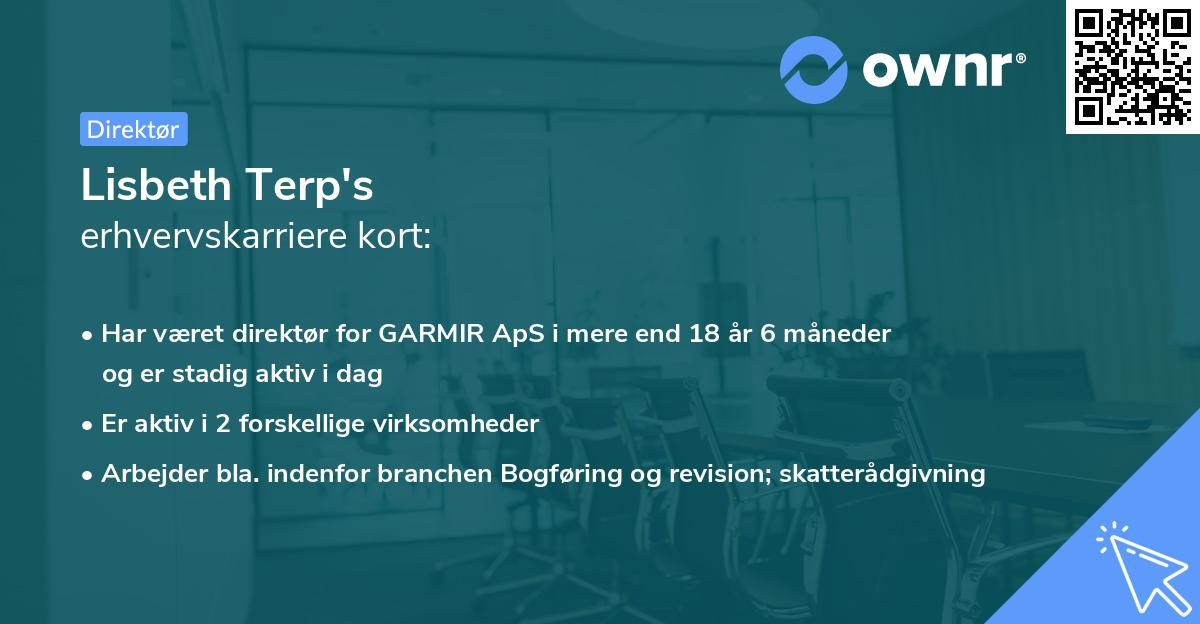 Lisbeth Terp's erhvervskarriere kort