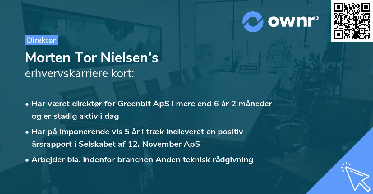 Morten Tor Nielsen's erhvervskarriere kort