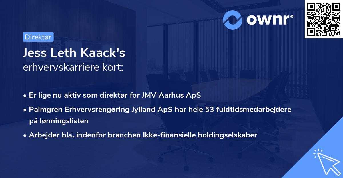 Jess Leth Kaack's erhvervskarriere kort