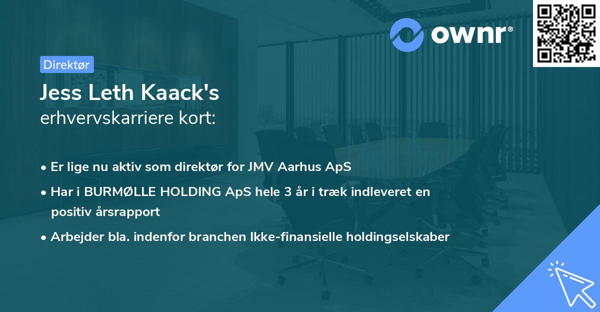 Jess Leth Kaack's erhvervskarriere kort
