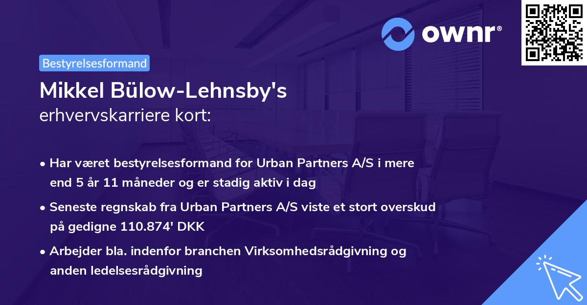 Mikkel Bülow-Lehnsby's erhvervskarriere kort