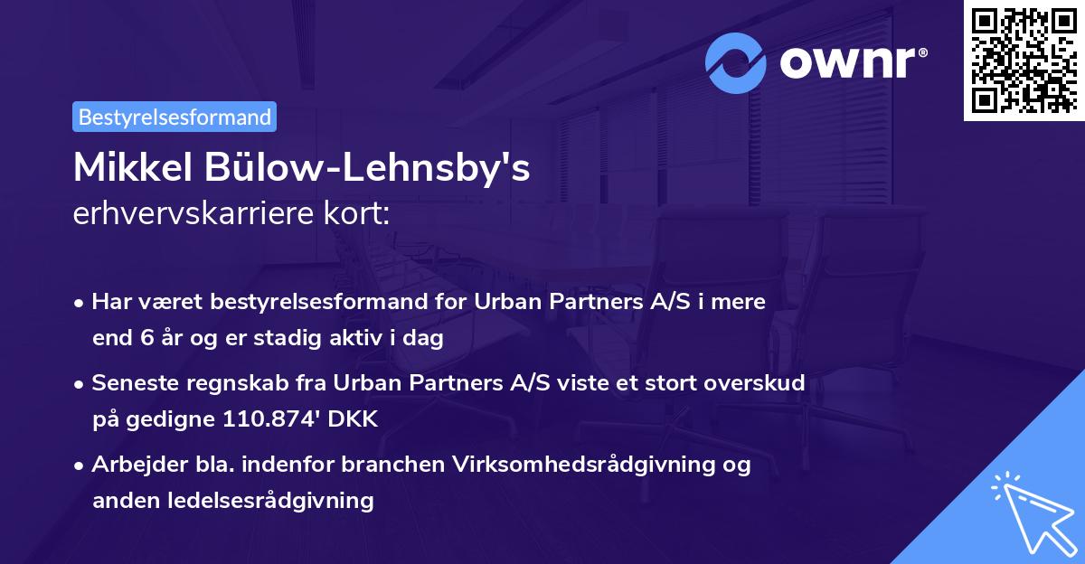Mikkel Bülow-Lehnsby's erhvervskarriere kort