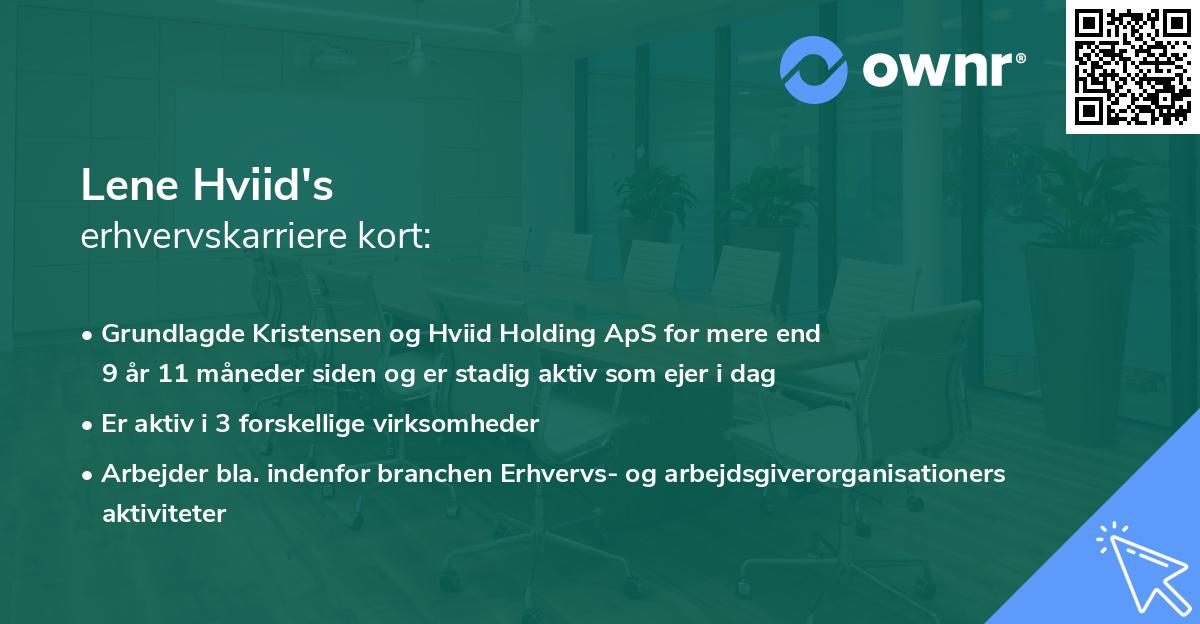 Lene Hviid's erhvervskarriere kort