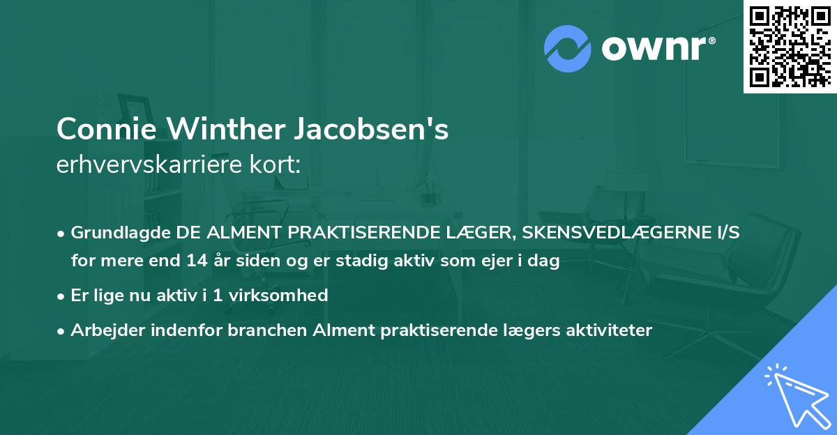 Connie Winther Jacobsen's erhvervskarriere kort