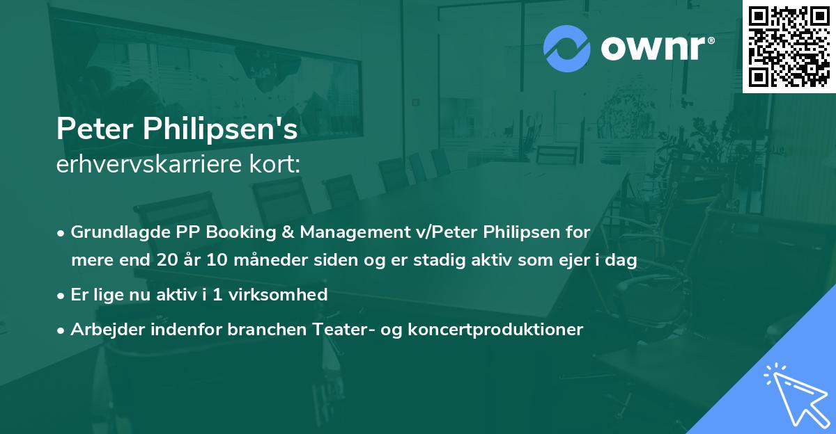 Peter Philipsen's erhvervskarriere kort