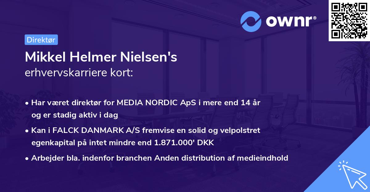 Mikkel Helmer Nielsen's erhvervskarriere kort