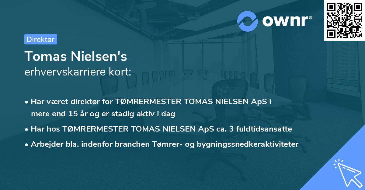 Tomas Nielsen's erhvervskarriere kort