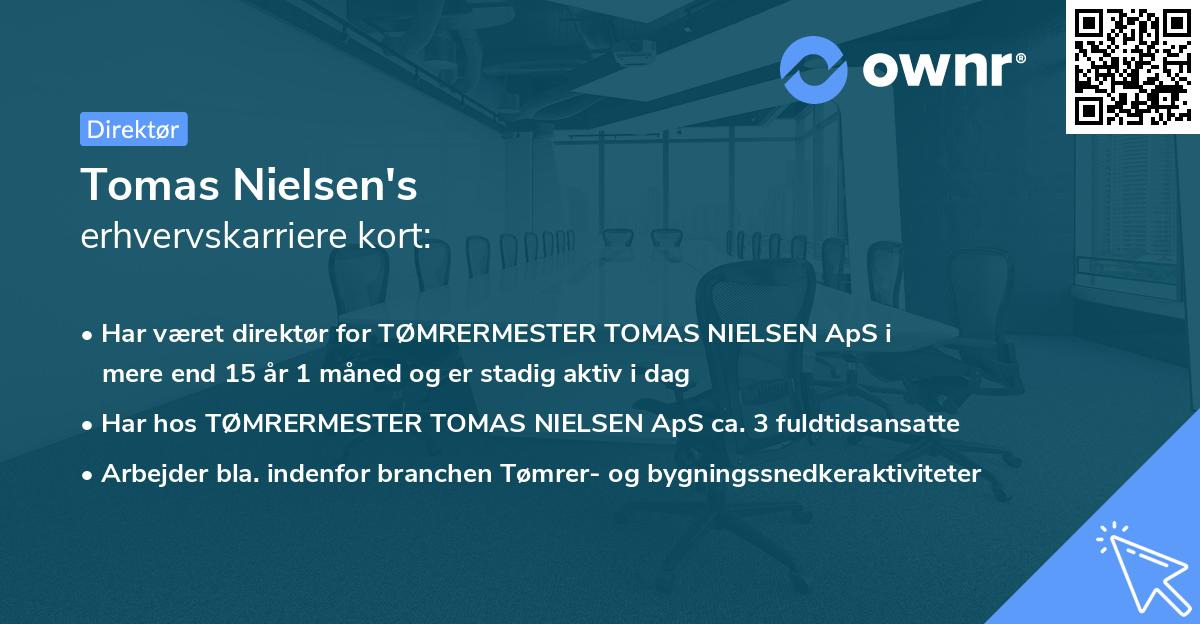 Tomas Nielsen's erhvervskarriere kort