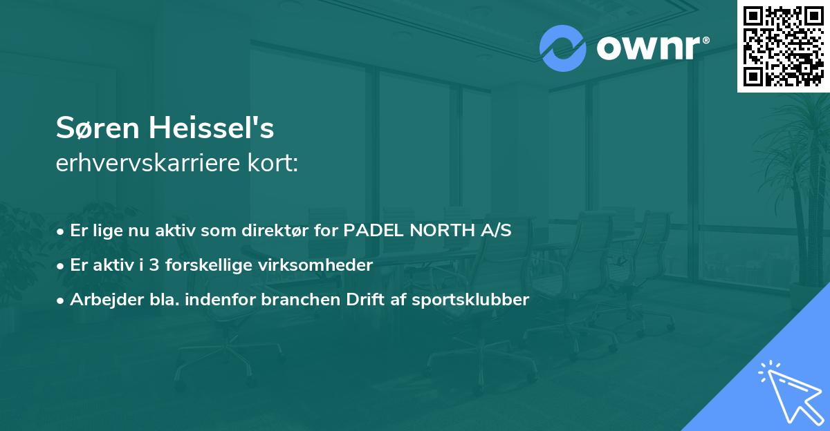 Søren Heissel's erhvervskarriere kort