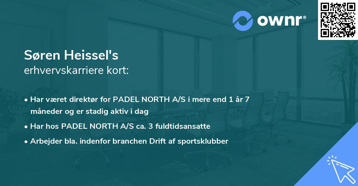 Søren Heissel's erhvervskarriere kort