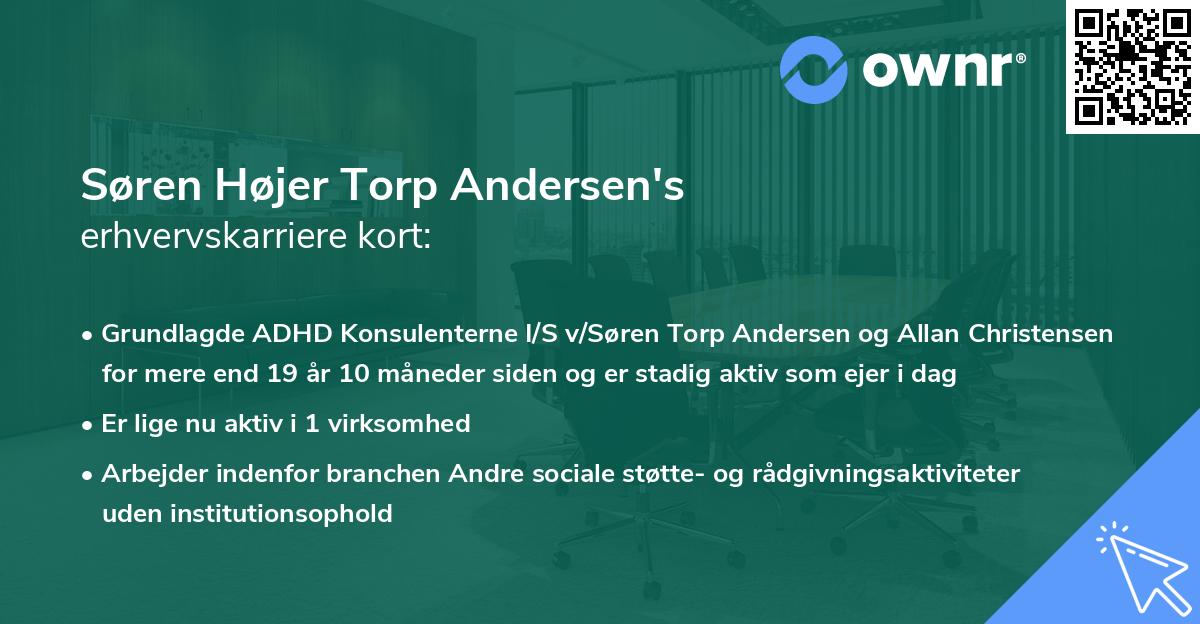 Søren Højer Torp Andersen's erhvervskarriere kort