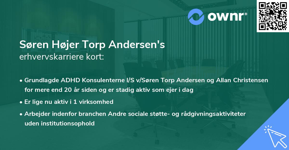 Søren Højer Torp Andersen's erhvervskarriere kort