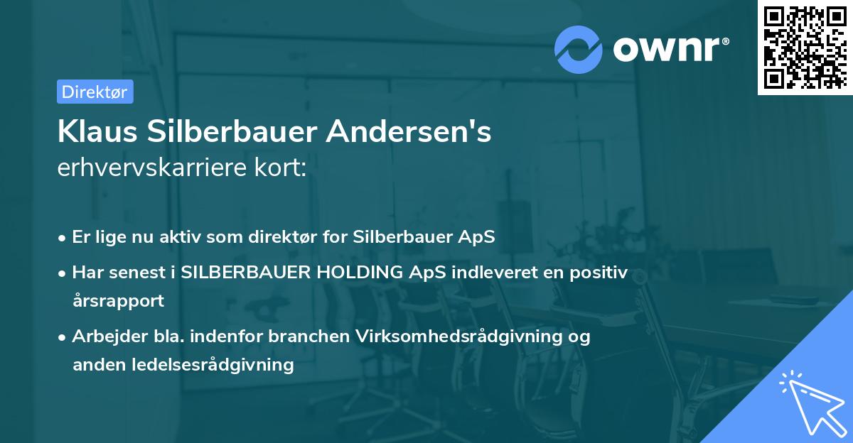 Klaus Silberbauer Andersen's erhvervskarriere kort