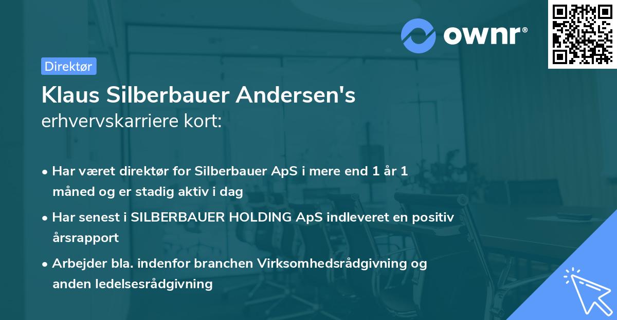 Klaus Silberbauer Andersen's erhvervskarriere kort