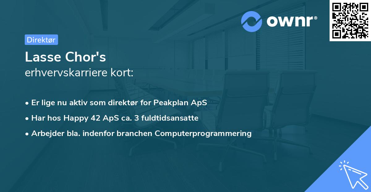 Lasse Chor's erhvervskarriere kort
