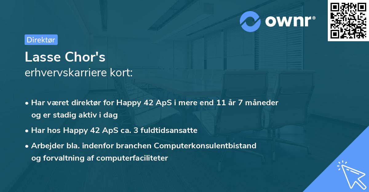 Lasse Chor's erhvervskarriere kort