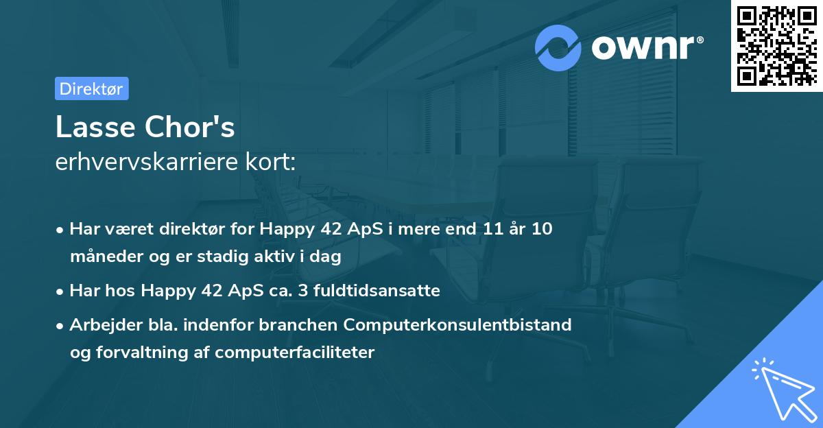 Lasse Chor's erhvervskarriere kort