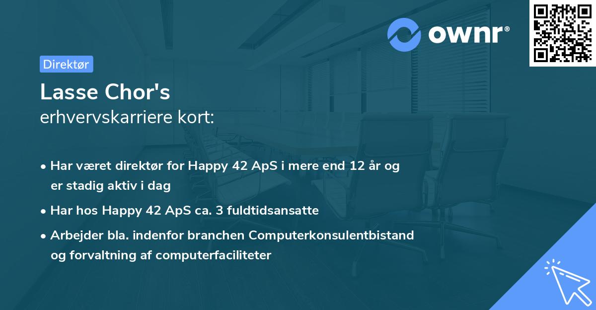 Lasse Chor's erhvervskarriere kort